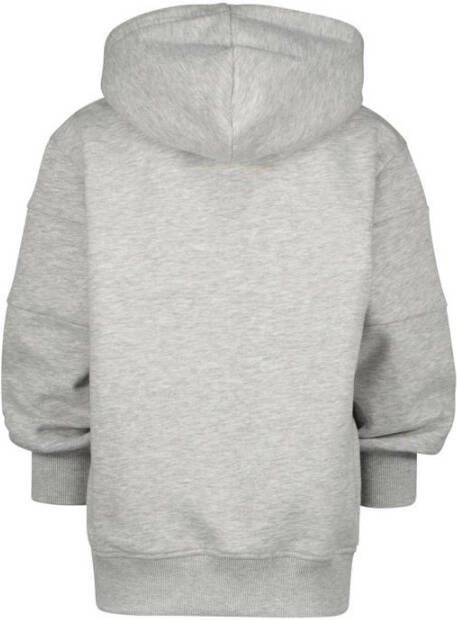 Raizzed hoodie Newark met logo lichtgrijs melange