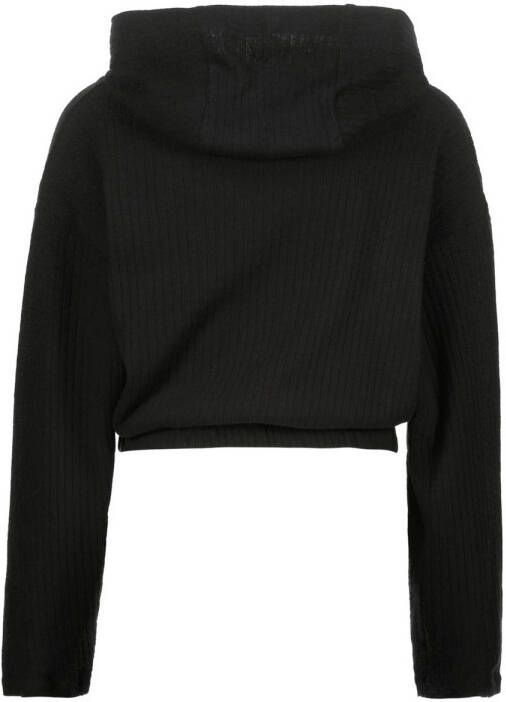 Raizzed hoodie Sarah met tekst en textuur zwart