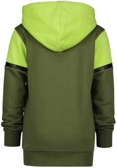 Raizzed hoodie Walker met logo limegroen army groen