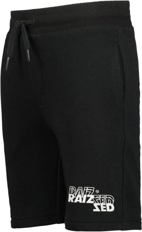Raizzed regular fit short Brennon met logo zwart