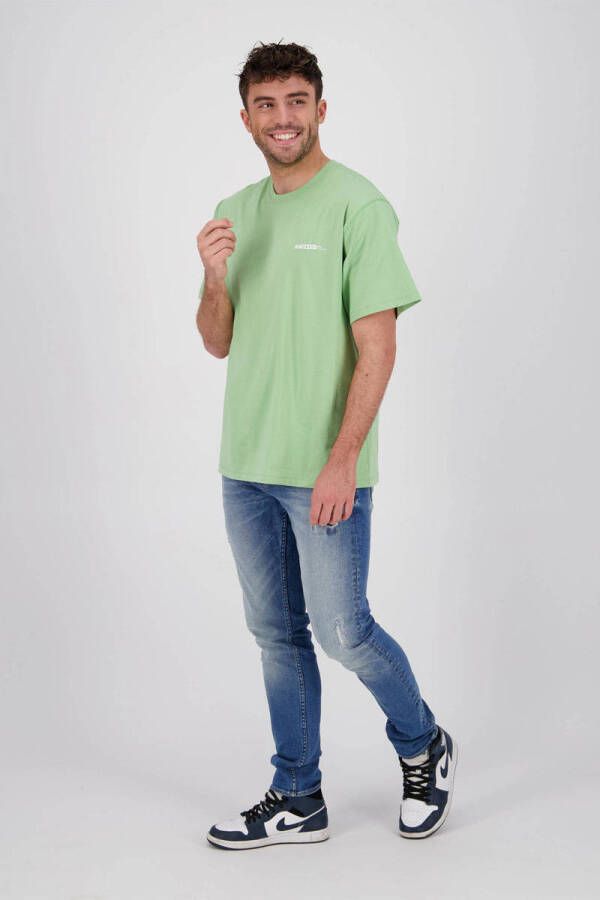 Raizzed regular fit T-shirt met backprint retro green