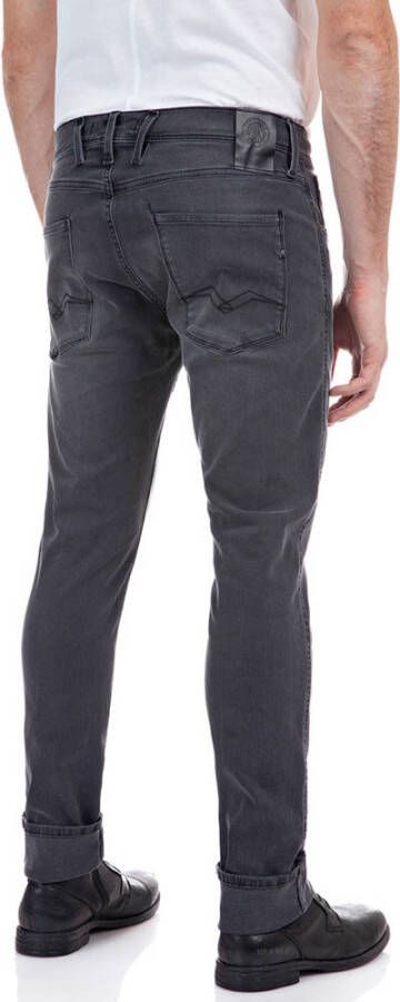 REPLAY slim fit jeans Anbass Hyperflex zwart