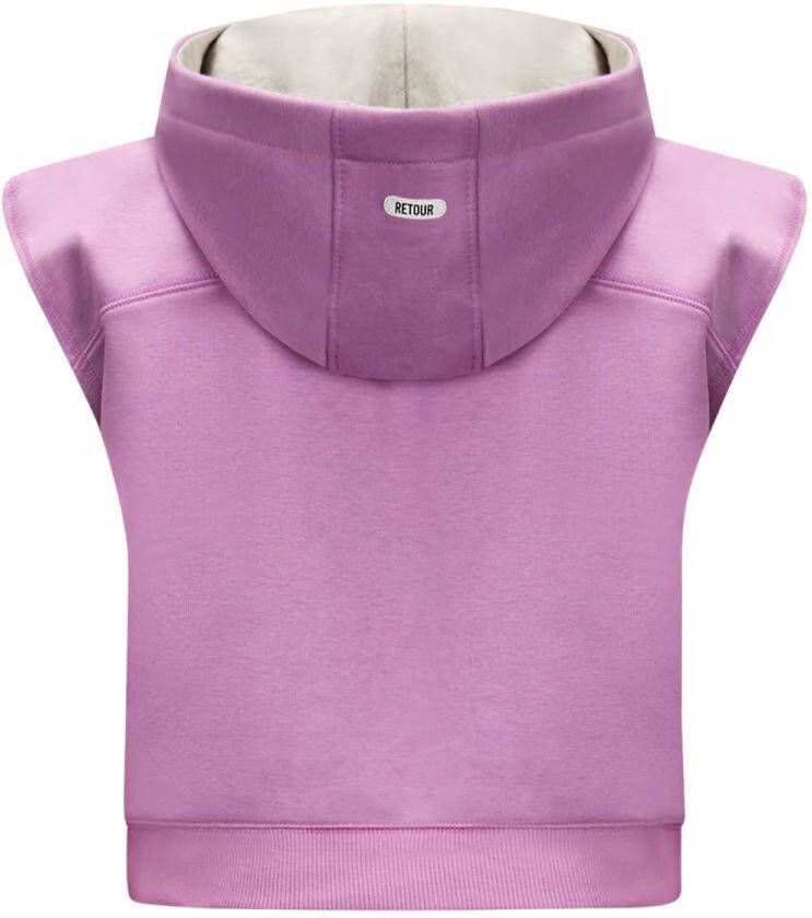 Retour Jeans hoodie Rachel met tekst lila