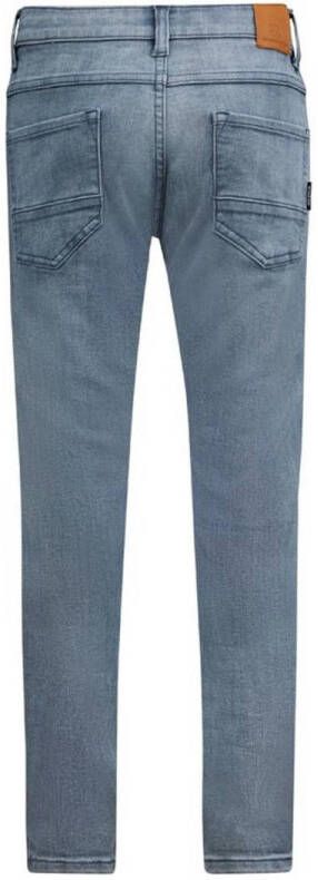 Retour Denim slim fit jeans Tobias met slijtage medium blue denim