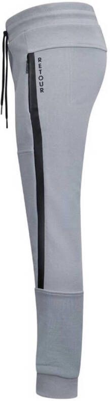 Retour Denim slim fit joggingbroek Valentijn lichtgrijs