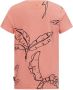 Retour Jeans T-shirt Jimmo met all over print roze grijs Jongens Katoen Ronde hals 122 128 - Thumbnail 2