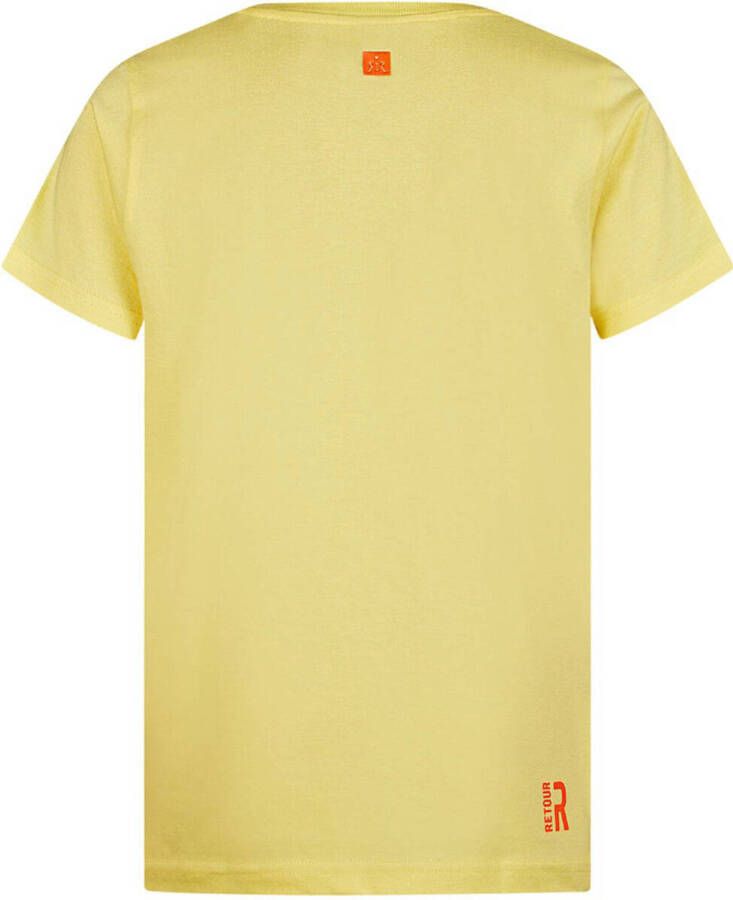 Retour Jeans T-shirt met printopdruk geel