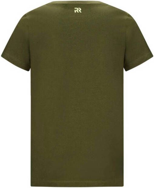 Retour Denim T-shirt Victor met printopdruk donker olijfgroen