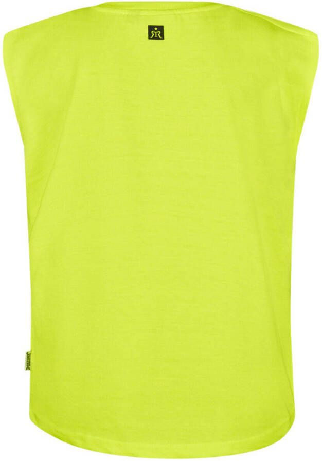 Retour Jeans T-shirt Yates met printopdruk neon geel