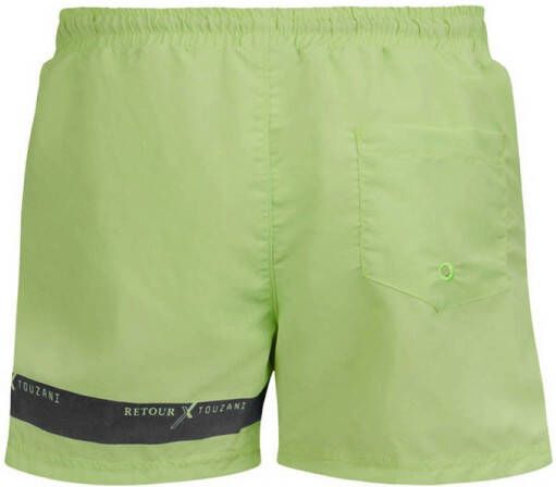Retour Jeans zwemshort Free lichtgroen zwart