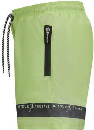 Retour Jeans zwemshort Free lichtgroen zwart