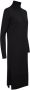 Saint Tropez Zachte Gebreide Coltrui Lange Jurk Black Dames - Thumbnail 3