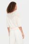 Saint Tropez Feminine Gebreide Pullover met Geborduurde Details White Dames - Thumbnail 2