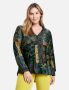 Samoon blouse met all over print grijs bruin - Thumbnail 2