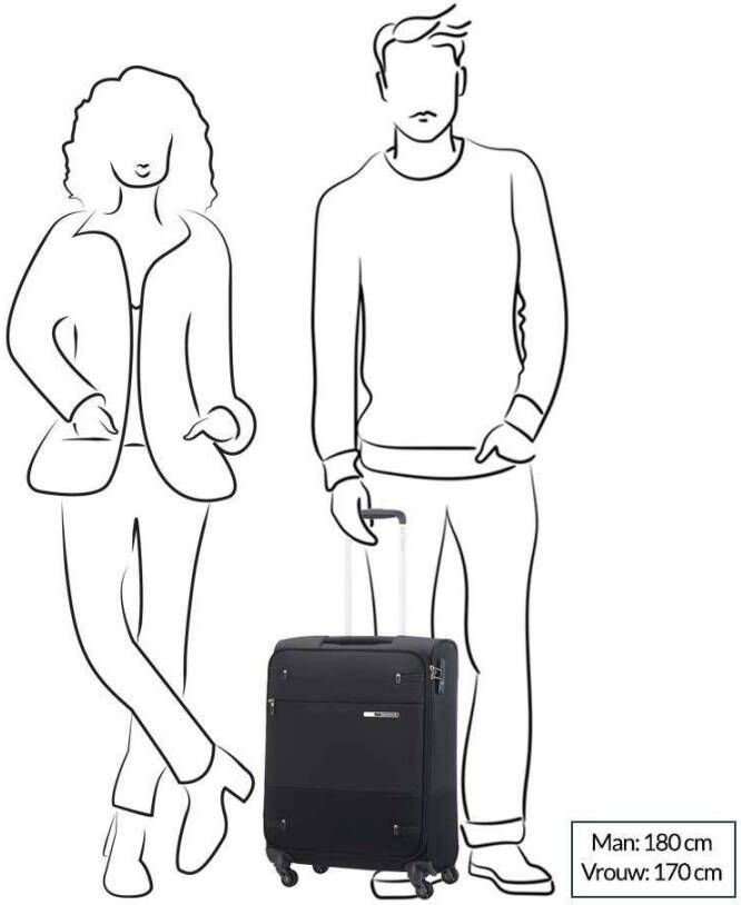 Samsonite trolley Base Boost 55 cm. zwart