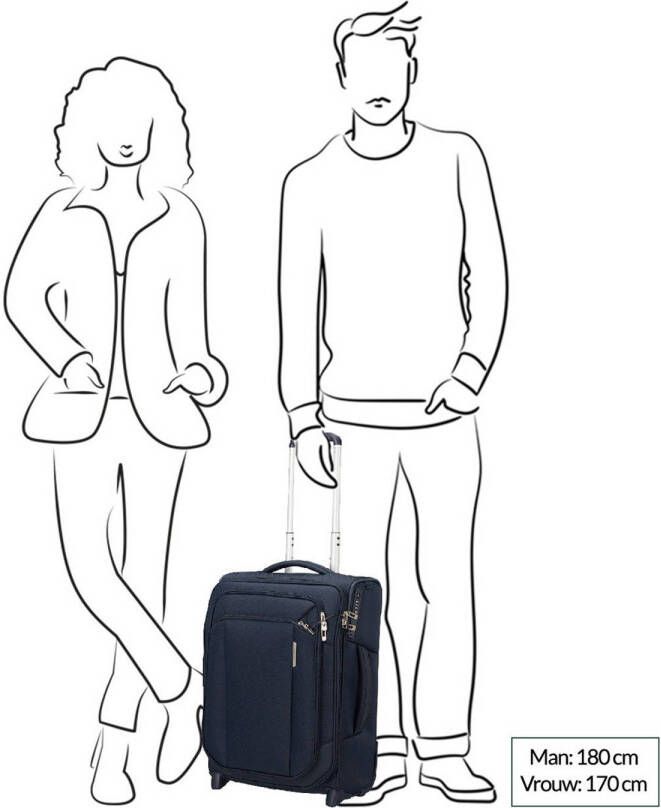 Samsonite trolley Respark 55 cm. Expandable donkerblauw