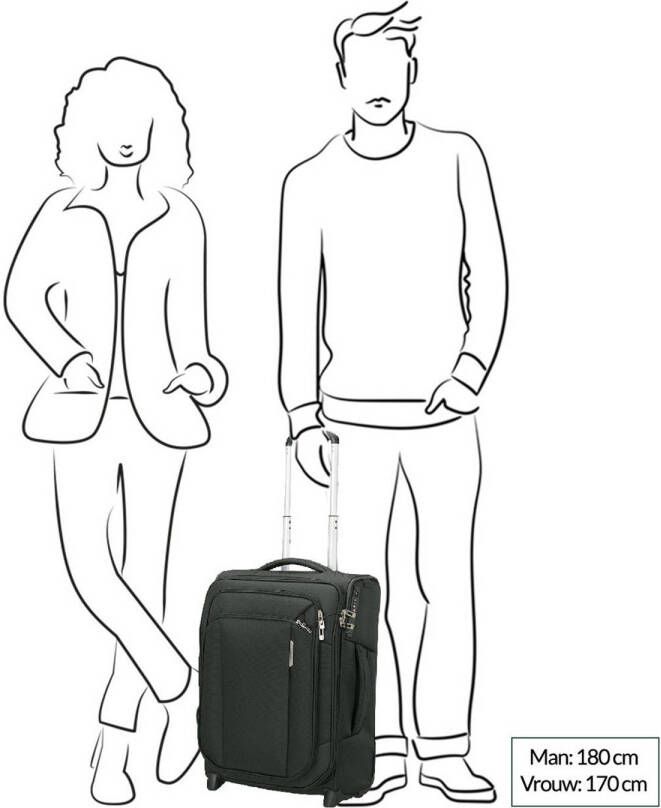 Samsonite trolley Respark 55 cm. Expandable donkergroen