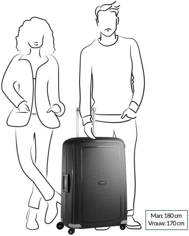Samsonite trolley S'Cure 75 cm. donkerblauw