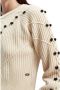 Scotch & Soda Gebroken Wit Trui Stitch And Bobble Placement Wool Blend Pullover - Thumbnail 6