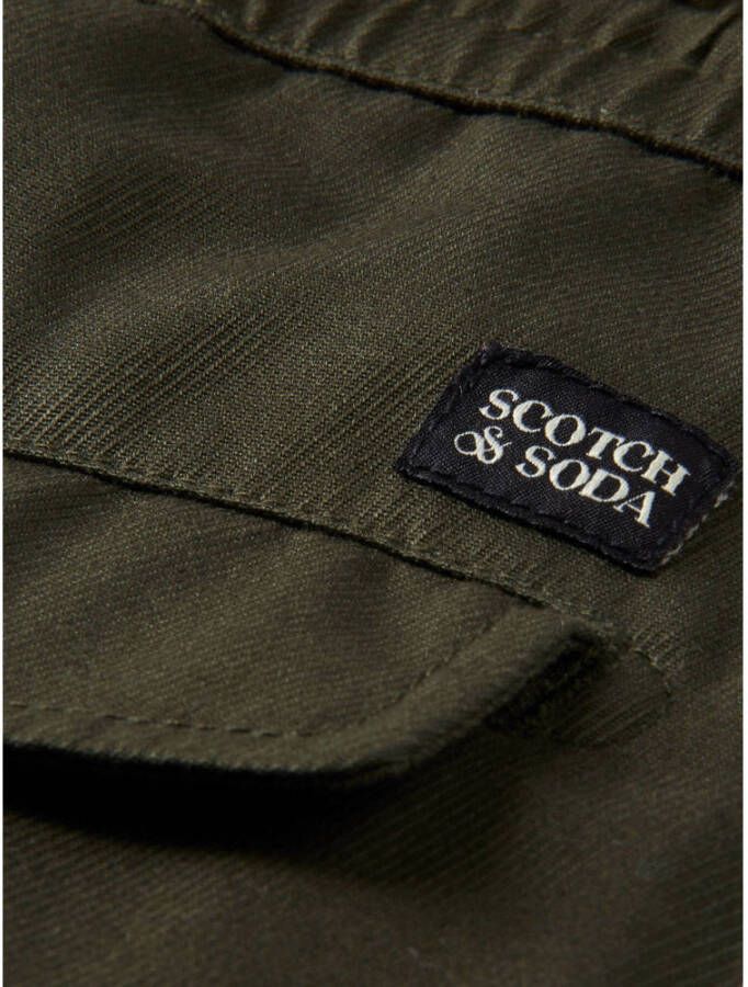 Scotch & Soda loose fit broek van biologisch katoen donkergroen