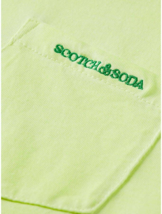 Scotch & Soda T-shirt van biologisch katoen limegroen