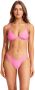 Seafolly high leg bikinibroekje met ribstructuur roze - Thumbnail 2
