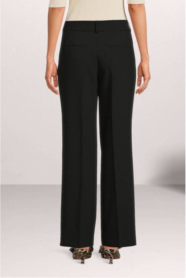 SELECTED FEMME loose fit pantalon SLFRITA van gerecycled polyester zwart