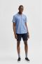 SELECTED HOMME gemêleerd regular fit overhemd SLHREGNEW medium blue denim - Thumbnail 3