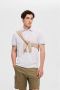 SELECTED HOMME gestreepte regular fit polo SLHJAMES white cashmere - Thumbnail 3
