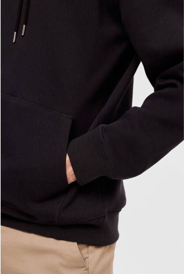 SELECTED HOMME hoodie SLHHANKIE met logo zwart - Foto 2