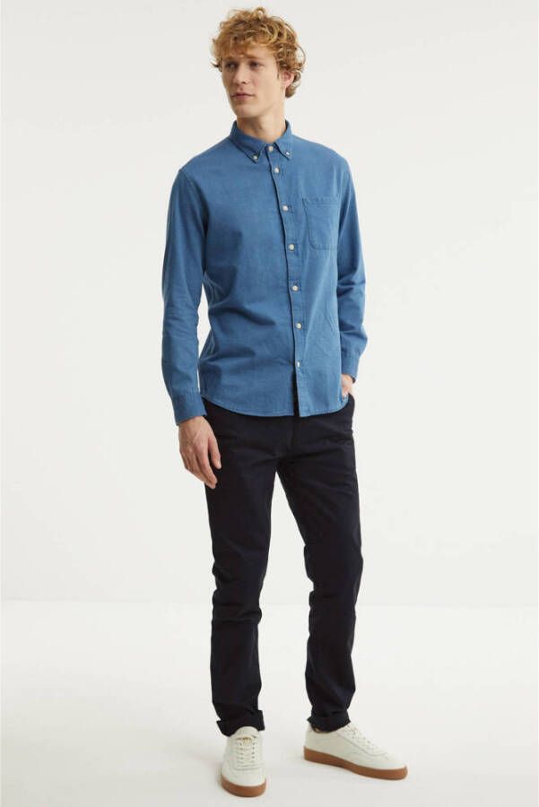 SELECTED HOMME regular fit overhemd SLHREGRICK-DENIM medium blue