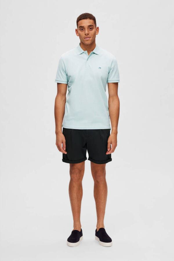 SELECTED HOMME regular fit polo SLHDANTE turquoise