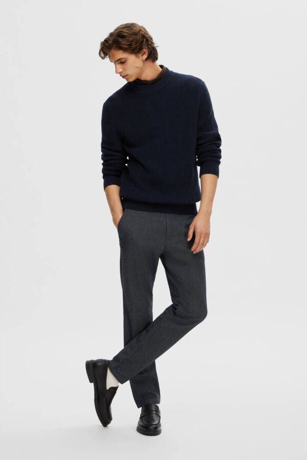 SELECTED HOMME slim fit chino SLHSLIM grijs