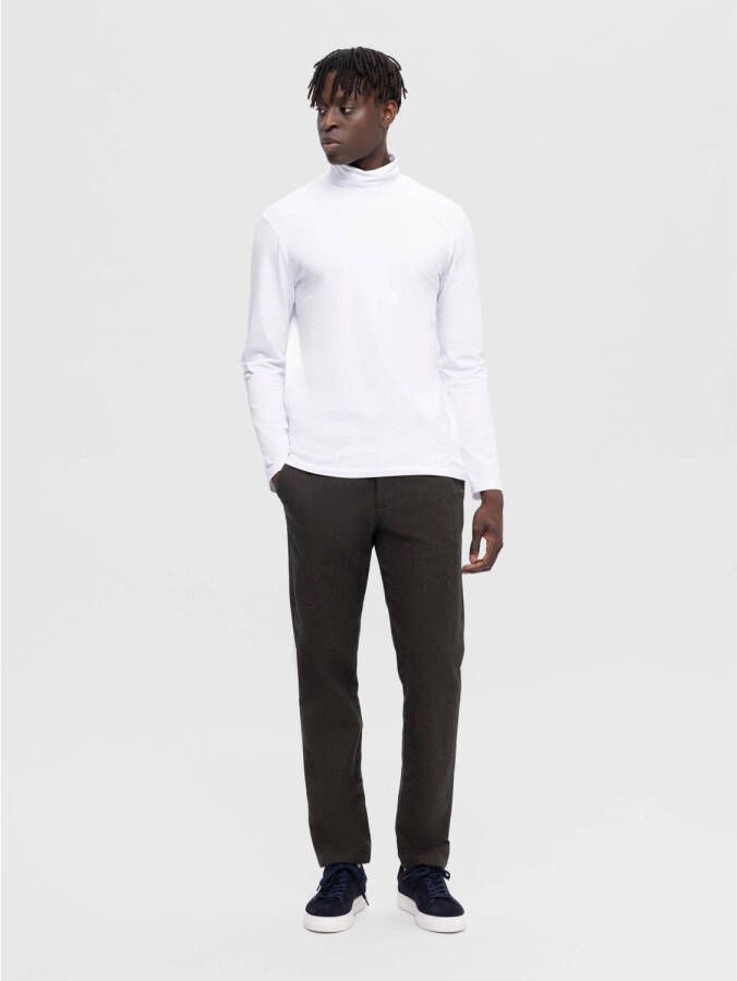 SELECTED HOMME slim fit longsleeve SLHSLIM RORY wit
