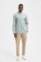 Selected Homme Lichtgrijze Casual Overhemd Slhslimnew-linen Shirt Ls W No - Thumbnail 7