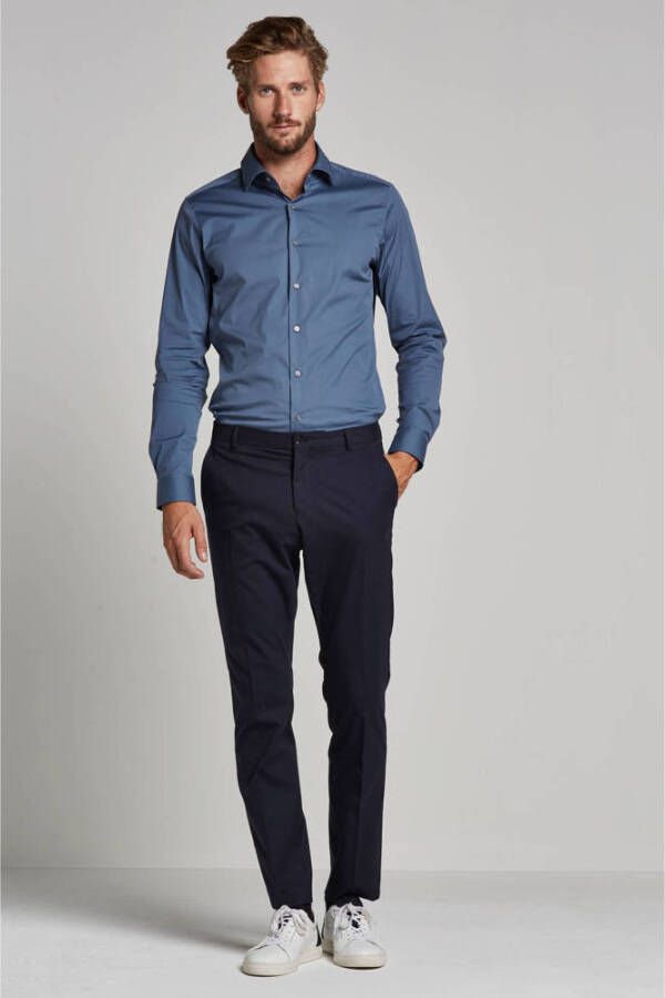 SELECTED HOMME slim fit pantalon SHDNEWONE-MYLOLOGAN1 donkerblauw