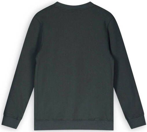 SEVENONESEVEN sweater met printopdruk antraciet