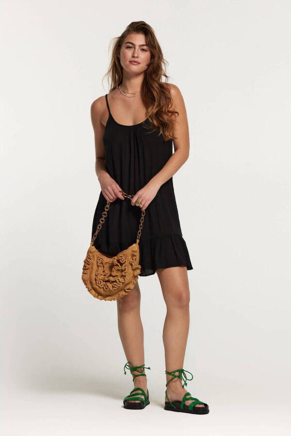 Shiwi crinkle strandjurk Ibiza zwart