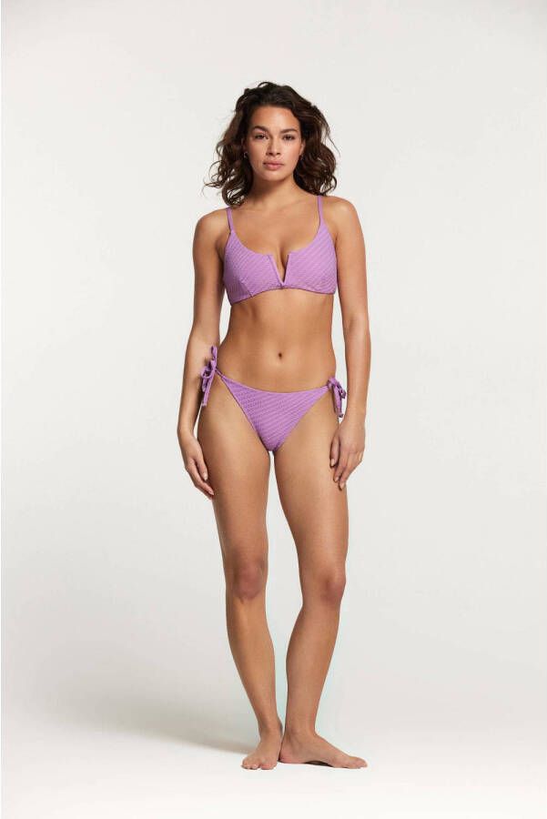 Shiwi halter bikini met textuurLeah paars - Foto 3