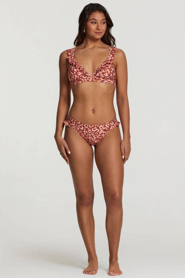 Shiwi triangel bikini met ruches Bobby bruin