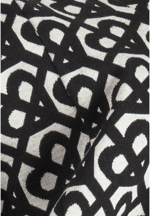 Shoeby flared broek met grafische print zwart wit