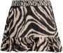 Shoeby rok met zebraprint en ruches black white Zwart Meisjes Polyamide 110 116 - Thumbnail 2