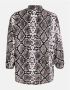 Shoeby blouse Judith met slangenprint zwart - Thumbnail 2
