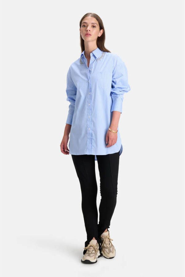 Shoeby blouse PINSTRIPE blauw