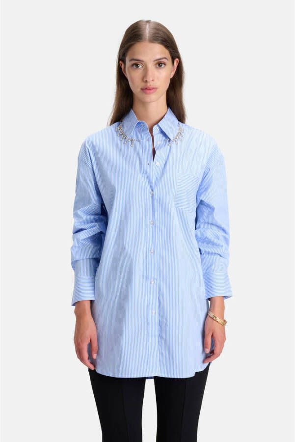 Shoeby blouse PINSTRIPE blauw