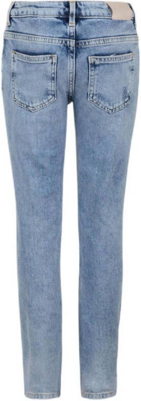 Shoeby high waist tapered fit jeans mediumstone Blauw Meisjes Katoen Effen 134 - Foto 3