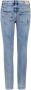 Shoeby high waist tapered fit jeans mediumstone Blauw Meisjes Katoen Effen 134 - Thumbnail 3