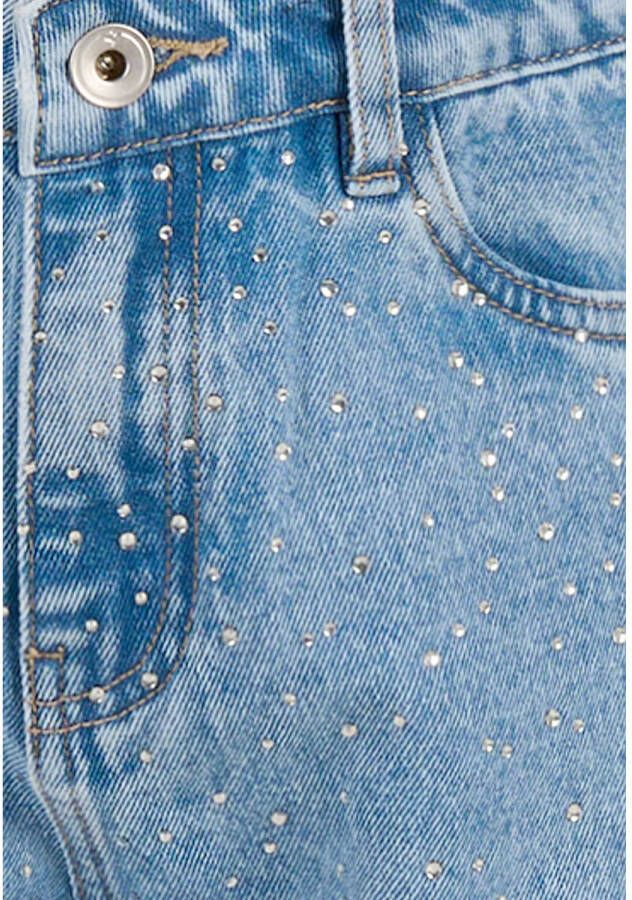 Shoeby strass wide leg jeans medium stonewashed
