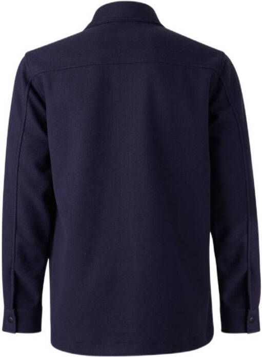 Shoeby Refill regular fit overshirt met wol paars