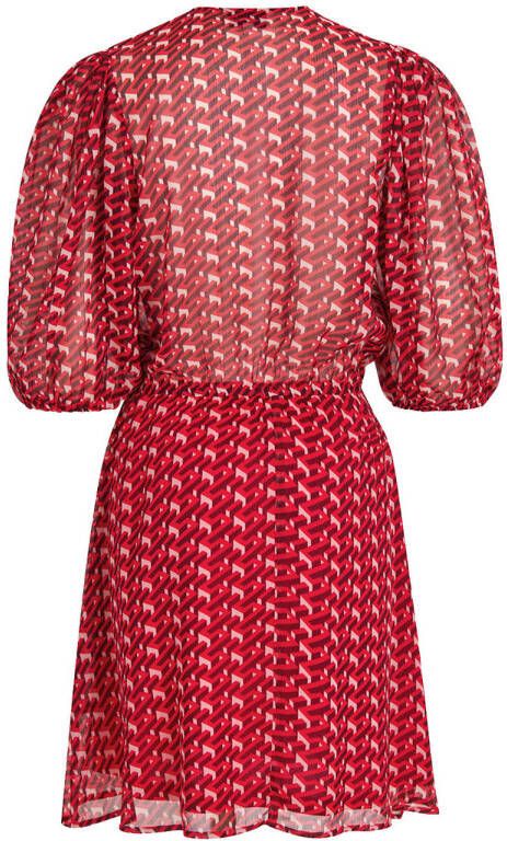 Shoeby semi-transparante A-lijn jurk met all over print rood wit
